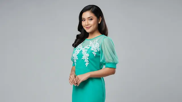 Mini Dress Brokat Hijau Tosca