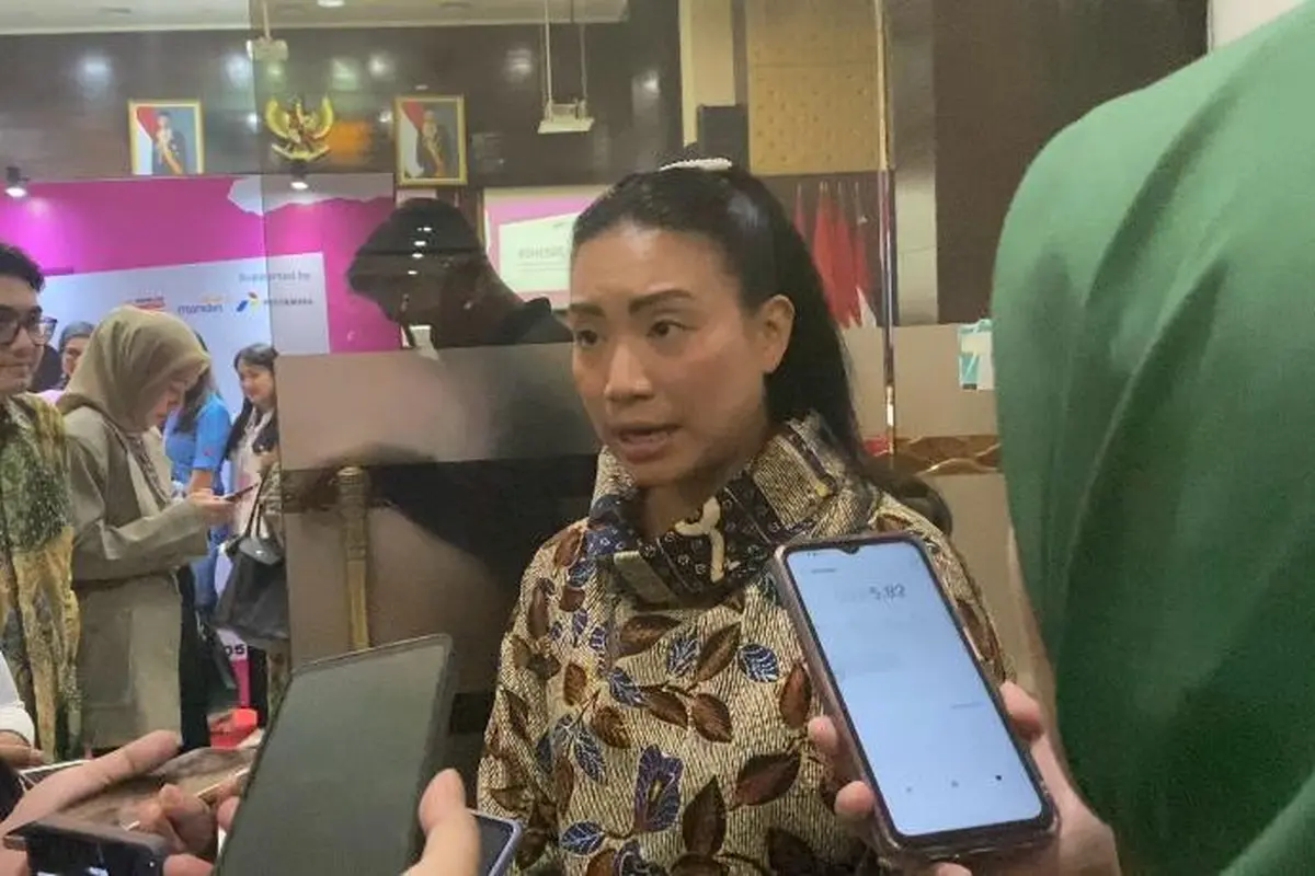 Wakil Ketua Umum Partai Gerindra Rahayu Saraswati Djojohadikusumo di Gedung III, Sekretariat Kabinet, Jakarta Pusat, Rabu (5/6) (Muhammad Genantan Saputra/Merdeka.com)