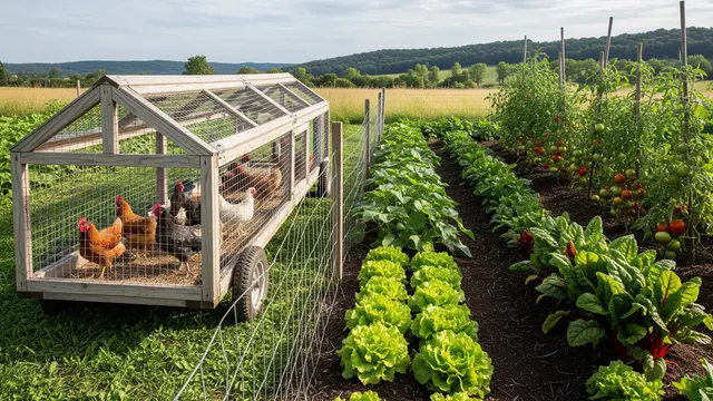 Desain Kandang Ayam Dekat Kebun Biar Kotorannya Bisa jadi Pupuk Langsung/Gemini AI