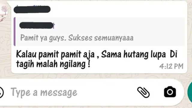 6 Chat Pura-Pura Lupa Punya Utang Ini Bikin Geregetan