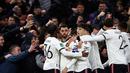 Hasil meyakinkan didapatkan Manchester United setelah menghajar Nottingham Forest dengan skor 3-0 pada semifinal leg pertama Carabao Cup 2022/2023 di The City Ground, Kamis (26/1/2023). (AFP/Darren Staples)