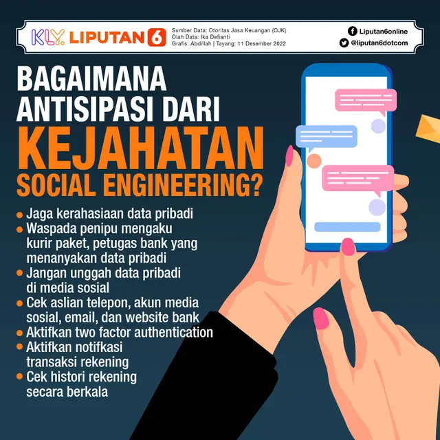 INFOGRAFIS JOURNAL_Bagaimana Antisipasi dari Kejahatan Social Engineering? (Liputan6.com/Abdillah)