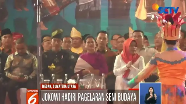 Jokowi Hadiri Pagelaran Seni Budaya di Medan