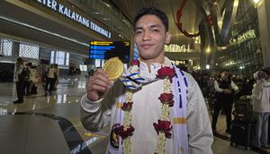 Atlet pencak silat SEA Games 2025 Muhammad Zaki Zikrillah Prasong (Liputan6.com/Thomas)