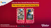 Live streaming film layar lebar spesial tahun baru SCTV dapat disaksikan melalui platform Vidio. (Sumber: Dok. Vidio)