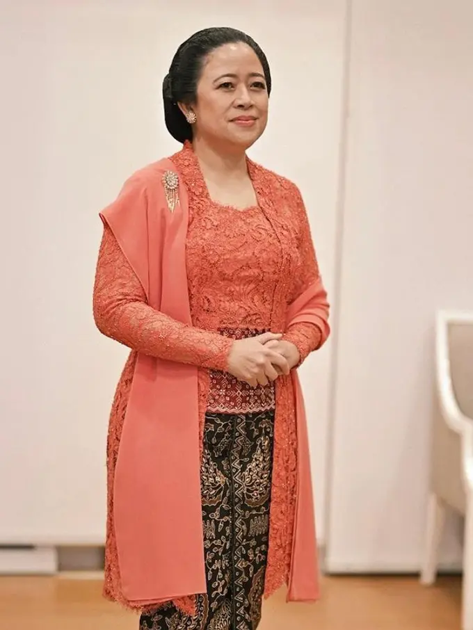 Puan Maharani Kenakan Kebaya Kutubaru Warna Terakota Karya Didiet Maulana di Sidang Tahunan 2022, Ini Maknanya