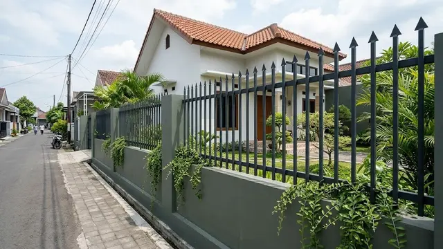 Model Pagar Besi dengan Ujung Runcing Modern Anti Maling