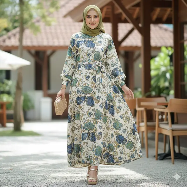 Model Gamis Batik Bahan Rayon Terbaru 2025