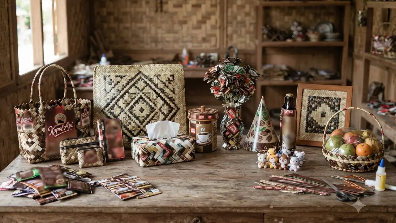 Ide Memanfaatkan Bungkus Kopi Bekas