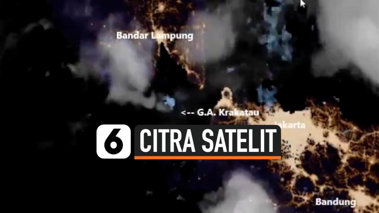 VIDEO: Penampakan Citra Satelit Gunung Anak Krakatau Saat Erupsi