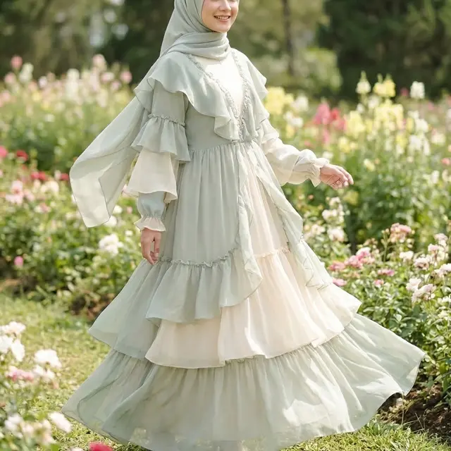 Model Gamis Kombinasi Atas Bawah untuk Lebaran 2026