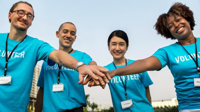 Ilustrasi sukarelawan, volunteer
