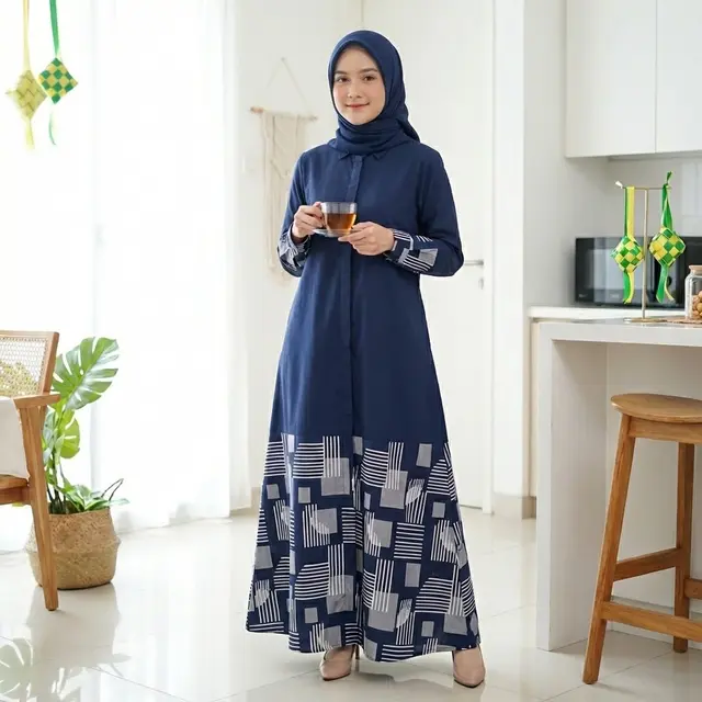 Model Gamis Kombinasi Atas Bawah untuk Lebaran 2026
