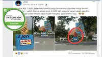 [Cek Fakta] Tugu KB di Bantul Ditutup Terpal Gara-Gara Pakai Simbol 2 Jari?