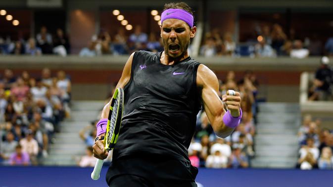Petenis Spanyol, Rafael Nadal. (AP/Seth Wenig)