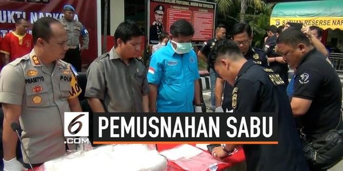 VIDEO: Polresta Barelang Memusnahkan Barang Bukti 39,6 Kilogram Sabu