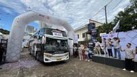 Pelepasan Mudik Bareng 2025 oleh PT ExxonMobil Lubricants Indonesia (PT EMLI) di Pool PO Bus Manhattan, Jakarta. (Liputan6.com/Septian)