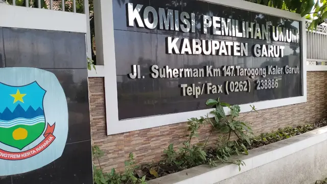 Kantor KPUD Garut, Jalan Suherman di Kecamatan Tarogong Kaler, Kab. Garut, Jawa Barat. (Liputan6.com/Jayadi Supriadin)