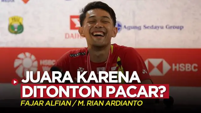 Berita video Fajar Alfian / Muhammad Rian Ardianto menjadi juara Indonesia Masters 2022 salah satu faktornya karena ditonton langsung pacar?