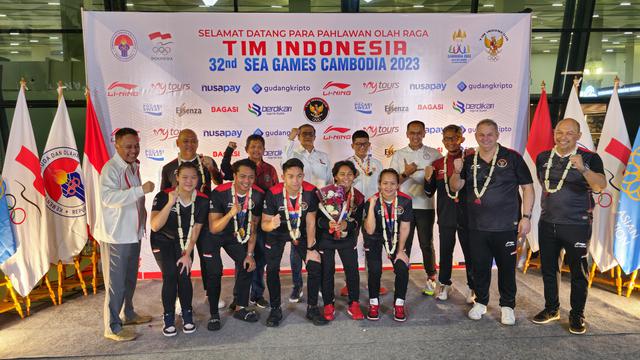 Kontingen renang Indonesia di SEA Games 2023 sudah kembali ke Indonesia