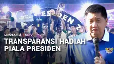 Hadiah juara Piala Presiden terus naik, dalam setiap penyelenggaraan. Dalam 10 tahun terakhir, besaran hadiah mengalami kenaikan sekitar 170 persen, dari awalnya Rp3 miliar, kini sudah menjadi Rp8 miliar.