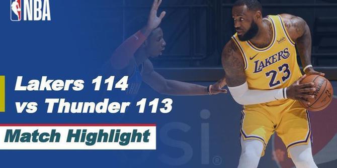 VIDEO: Highlights NBA, LA Lakers Menang Dramatis atas Oklahoma City Thunder