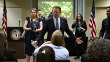 Andrew Giuliani, Direktur Eksekutif Gugus Tugas Gedung Putih untuk Piala Dunia 2026 dan Agen Khusus FBI yang Bertanggung Jawab, Doug Olson, Pejabat Koordinator Senior untuk Piala Dunia 2026, berpartisipasi dalam sesi tanya jawab dengan anggota pers di Pusat Kerja Sama Kepolisian Internasional untuk Piala Dunia 2026 di Pusat Konferensi Nasional di Leesburg, Virginia pada 29 Juni 2026. (Kent Nishimura/AFP)