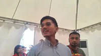 Ketua Umum Partai Solidaritas Indonesia (PSI), Kaesang Pangarep, di Kiara Artha Park, Bandung, Jawa Barat, Jumat (26/1/2024) (Liputan6.com/Lizsa Egeham)