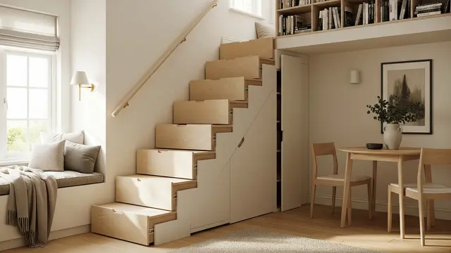 Model Rumah Mungil dengan Penyimpanan Tersembunyi