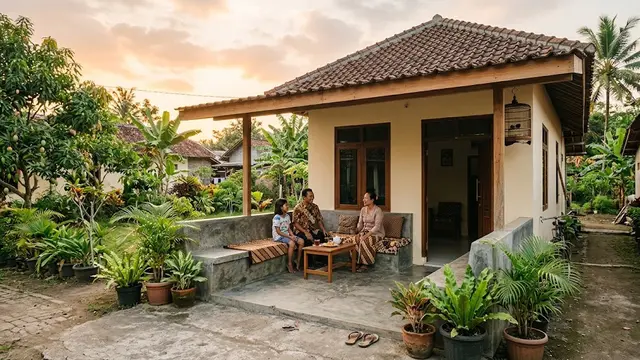 9 Desain Rumah Minimalis Kampung dengan Teras Luas Buat Santai Sore