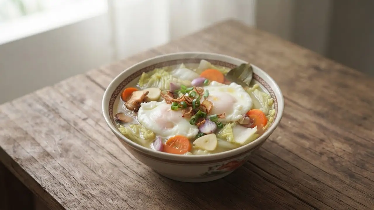 Resep Sawi Putih Telur Kuah Bening