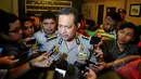 Kabagpenum Mabes Polri, Rikwanto memberikan keterangan kepada wartawan di Mabes Polri, Jakarta, Kamis (9/4/2015). Uang palsu tersebut diperoleh dari empat tersangka yang ditangkap di wilayah Bogor.(Liputan6.com/Yoppy Renato)