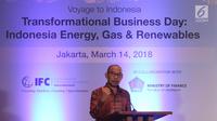 Mantan Menteri Kuangan Indonesia Chatib Basri saat menjadi pembicara dalam Transformational Business Day: Indonesia Energy, Gas & Renewables di Jakarta, Rabu (14/3). (Liputan6.com/Arya Manggala)