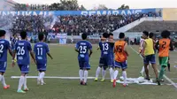 Pemain PSIS merayakan gol dalam final lanjutan Piala Polda Jateng di Stadion Jatidiri, Semarang, Minggu (2/8/2015). (Bola.com/Vincensius Sawarno)