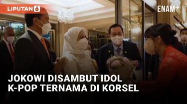 Idol K-Pop Sambut Kedatangan Jokowi di Korea Selatan