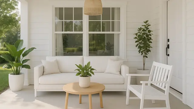 8 Inspirasi Ruang Tamu di Teras Depan 2025, Desain Minimalis yang Nyaman