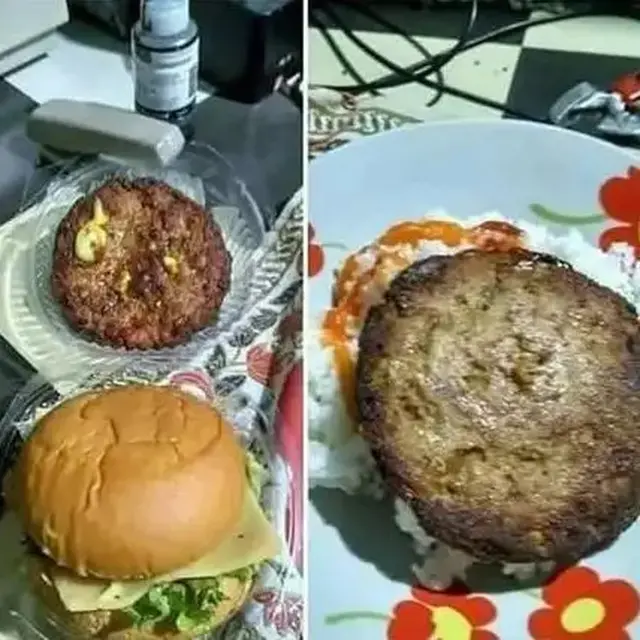 6 Potret Makan Burger Pakai Nasi Ini Nyeleneh, Orang Indonesia Banget