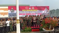 Upacara penutupan Operasi Mantap Brata dalam rangka pengamanan Pemilu 2019. (Nur Habibie/Merdeka.com)