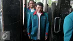 Ketua Umum Partai Idaman Rhoma Irama saat tiba di Kantor Kemenkumham, Jakarta, Jumat (29/7). Kedatangan Partai Idaman menyerahkan berkas kelengkapan syarat menjadi partai baru berbadan hukum. (Liputan6.com/Johan Tallo)