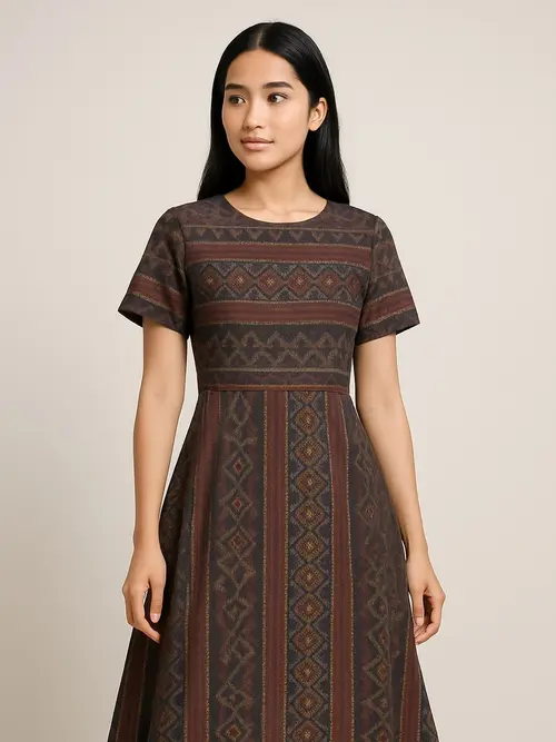 dress tenun modern Rekomendasi Dress Tenun Modern