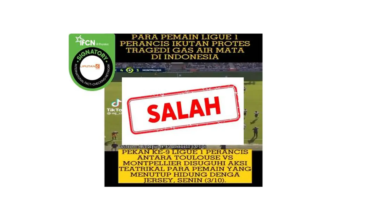 Cek Fakta aksi teatrikal pemain Ligue 1 Prancis