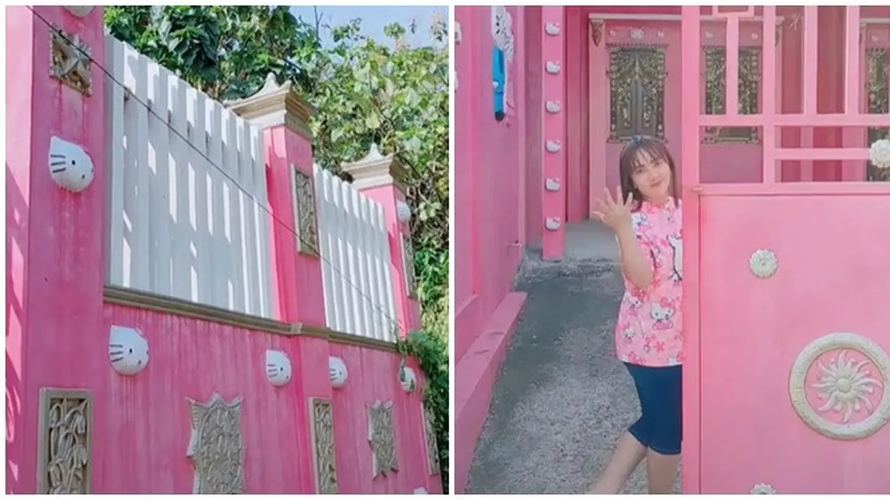 Viral Rumah Berdesain Serba Hello Kitty Warna Pink, Ini 7 Potretnya yang Curi Perhatian