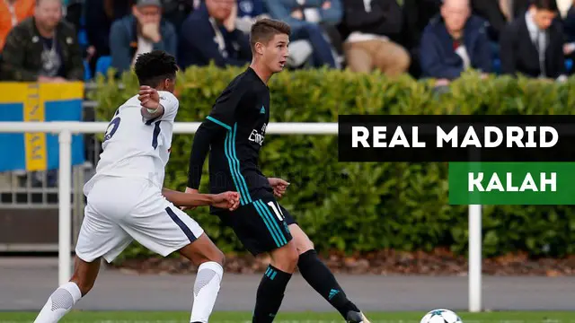 Real Madrid U-19 telan kekalahan 2-3 dari Tottenham U-19 dalam UEFA Youth League.