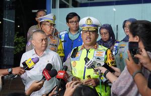 Kepala Korps Lalu Lintas (Kakorlantas) Polri Irjen Pol Agus Suryonugroho prediksi arus balik terjadi pada 6 April 2025. (Ady Anugrahadi).