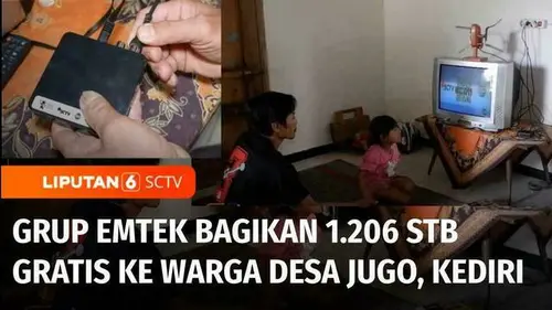 VIDEO: Grup Emtek Bagikan 1.206 STB Gratis di Desa Jugo, Kediri, untuk Nonton Siaran TV Digital