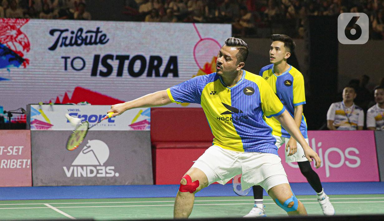 Selama pertandingan, kedua tim ini nampak sengit saling kejar-kejaran skor. (Liputan6.com/Faizal Fanani)