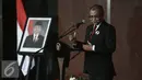 Ketua Komisi Pemberantasan Korupsi (KPK) Agus Rahardjo memberikan kata sambutan dalam peresmian gedung baru KPK di Jakarta, Selasa (29/12). Penggunaan gedung ini baru bisa digunakan pada Maret mendatang. (Liputan6.com/Faizal Fanani)