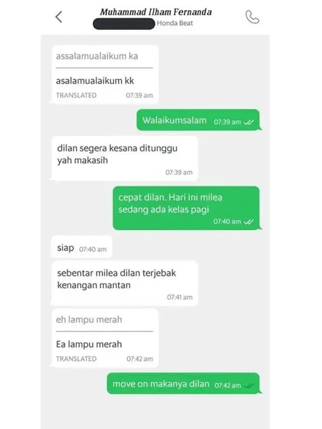 10 Potret Chat Driver Ojol dan Customer Ini Kocak Abis, Bak Bestie