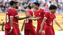 <p>Si Merah meresepon dengan menyetarakan angka pada menit ke-70 lewat gol Cody Gakpo. Pada menit akhir, Diogo Jota membawa Liverpool kembali memimpin di menit ke-90+2. Semenit berselang, Jota kembali mencetak gol sekaligus mengunci kemenangan Si Merah. (Daniel ROLAND/AFP)</p>