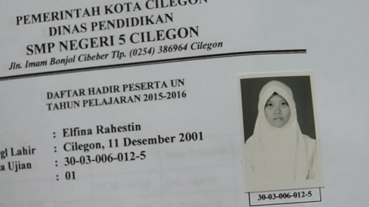 Siswi SMPN 5 Cilegon Hilang